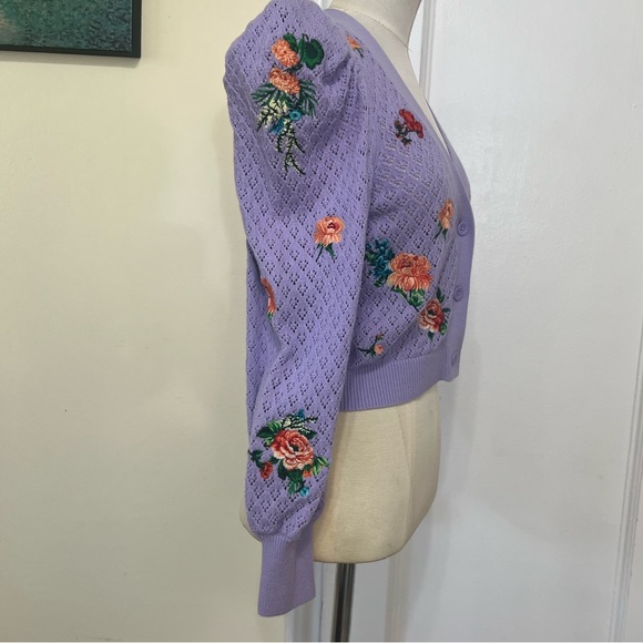 alice + olivia
Morita Floral Puff Sleeve Cardigan - Picture 7 of 16